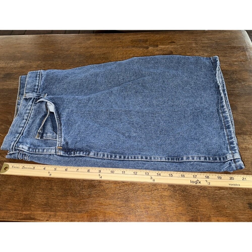Men's Wrangler Hero Originals Shorts Blue Denim 40 Cotton Y2k 5 Pocket Vintage - Picture 4 of 9